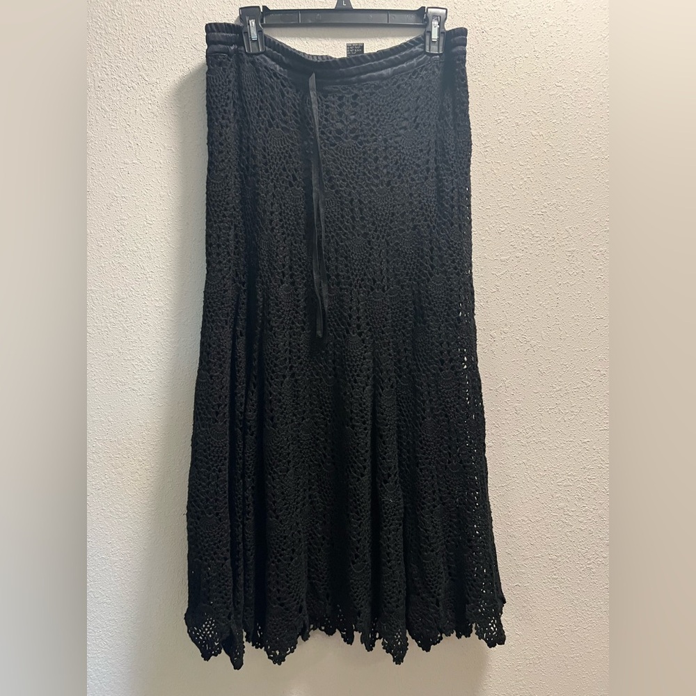 Rampage NWOT Elegant Black Crochet Skirt